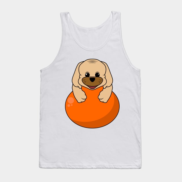 Dog puppy with Balloon Tank Top by Markus Schnabel